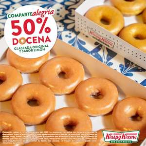 Krispy Kreme: Docena Glaseada Original 50% (12 de cada mes)