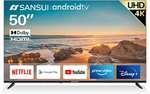Amazon: SANSUI Android TV Google Assistant, Control de Voz (50" WiFi UHD 4K)