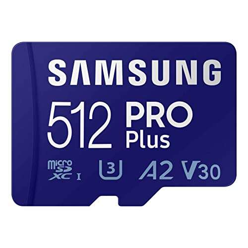 Amazon: SAMSUNG Micro SD 512 GB New Pro Plus con USB Reader MB-MD512SB/AM