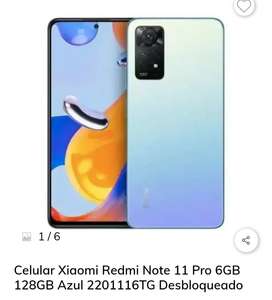 Celular Xiaomi Redmi Note 11 Pro 6GB 128GB Azul