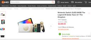 Linio - Nintendo Switch Oled 64GB edicion Zelda Tears O f The Kingdom | Pagando con PayPal