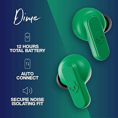 Amazon: SKULLCANDY Dime True - Auriculares in-Ear inalámbricos, Dark Blue/Green