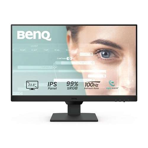 Amazon: BenQ Monitor GW2490 23.8” 1080p FHD 100Hz IPS Eye-Care, HDMI, DP