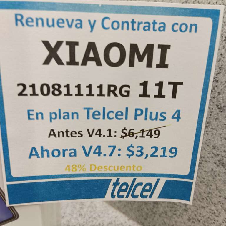 Xiaomi 11T 256 gb en plan telcel Plus 4 CAT Acapulco