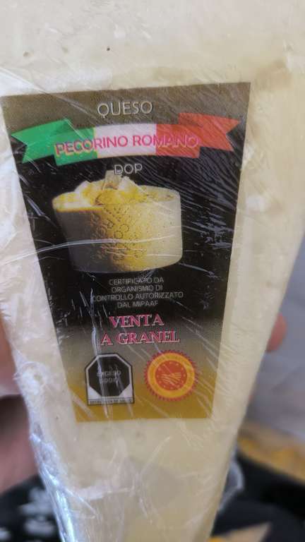 Chedraui Selecto Fortuna: Kilogramo de Queso Pecorino Romano, para gratinar el antojo, más barato que cualquier otro queso