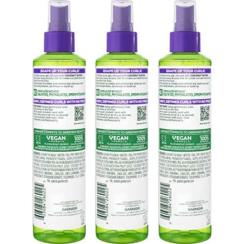 Amazon: Garnier - Gel en aerosol para cabello rizado Fructis Style Curl Shape Definidor para cabello rizado, 3 unidades