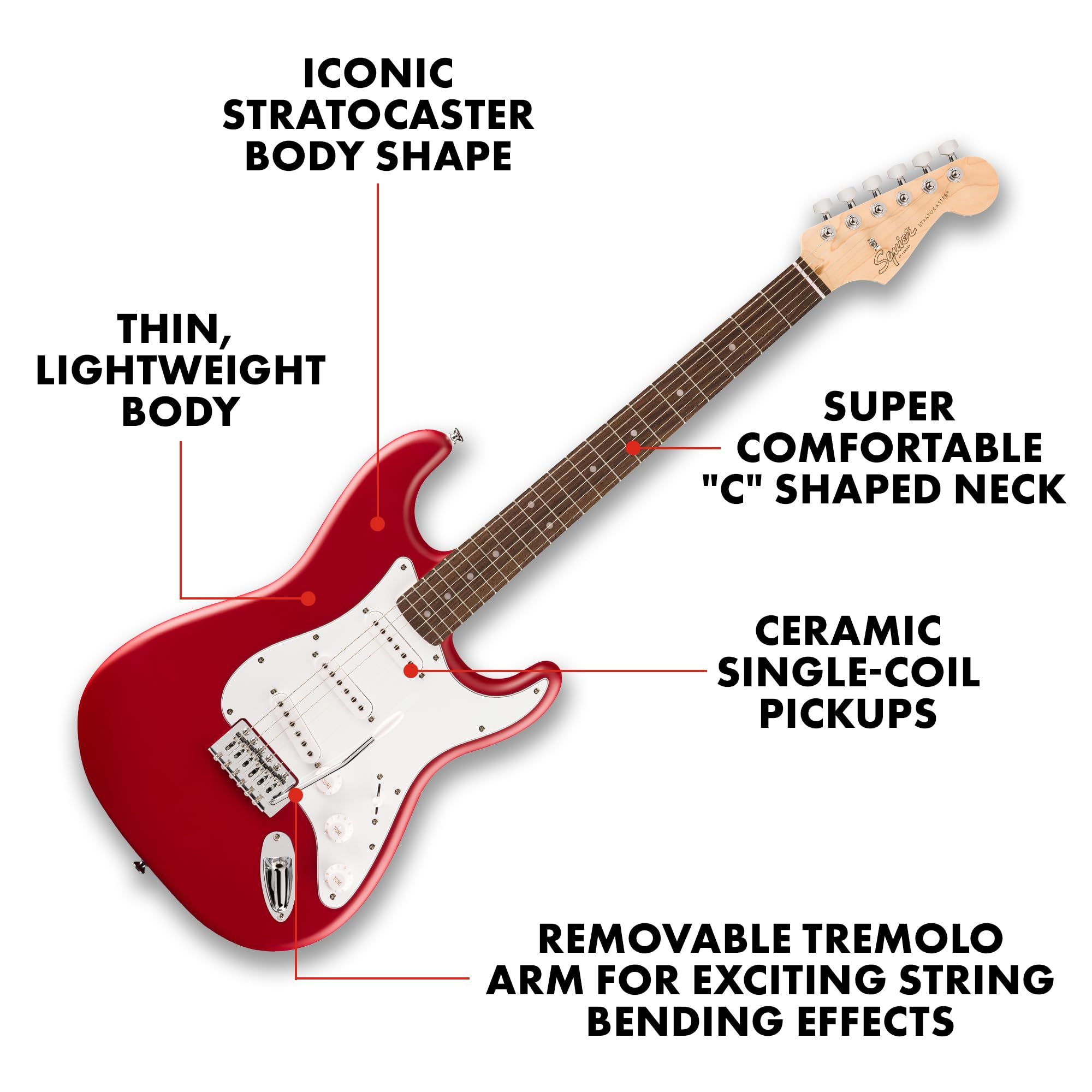 Amazon: Fender Squier Debut Collection Stratocaster Guitarra Eléctrica