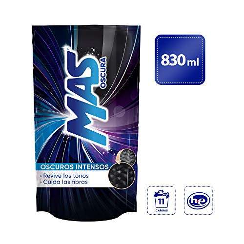 Amazon: MAS Oscura Renovación Avanzada Detergente Líquido, 830 ml | Planea y Ahorra, envío gratis con Prime