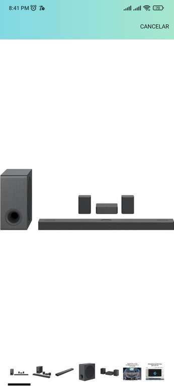 Amazon: LG Barra de Sonido S80QR 5.1.3 Canales con Salida de Sonido Superior, Dolby Atmos y Meridian