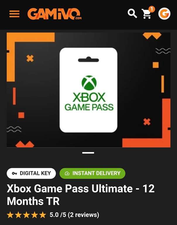 Game Pass Ultimate 12 meses. Región Turquía para canjear con VPN. (Más barato que el año de Gold)