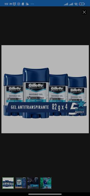 Sam's Club: Antitranspirante gel Gillette