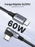 Amazon: UGREEN Cable USB C a USB C 90 Grados, 2M