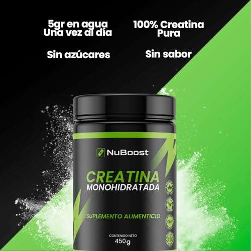 Amazon: Creatina Monohidratada Alta Pureza 90 raciones 450g | Oferta relámpago + cupón y hasta 12 MSI