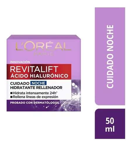 Mercado Libre: Crema revitalift ácido hialuronico nocturna