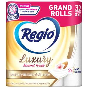 Amazon, papel higiénico regio Luxury Almond Touch 32 rollos