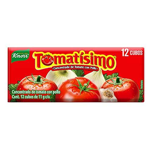 Amazon: Tomatísimo Concentrado de Tomate de 12 cubos de 11 gr c/u. | Planea y Ahorra, envío gratis con Prime