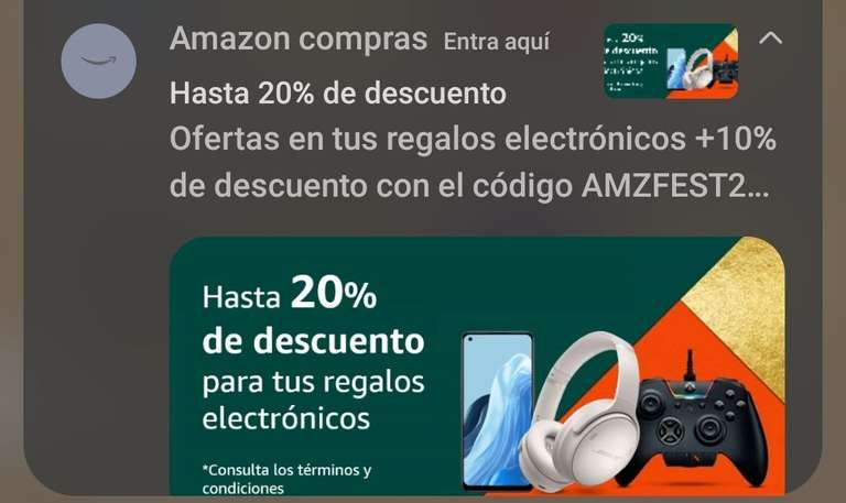 Amazon: Hasta 20% de descuento en electrónica