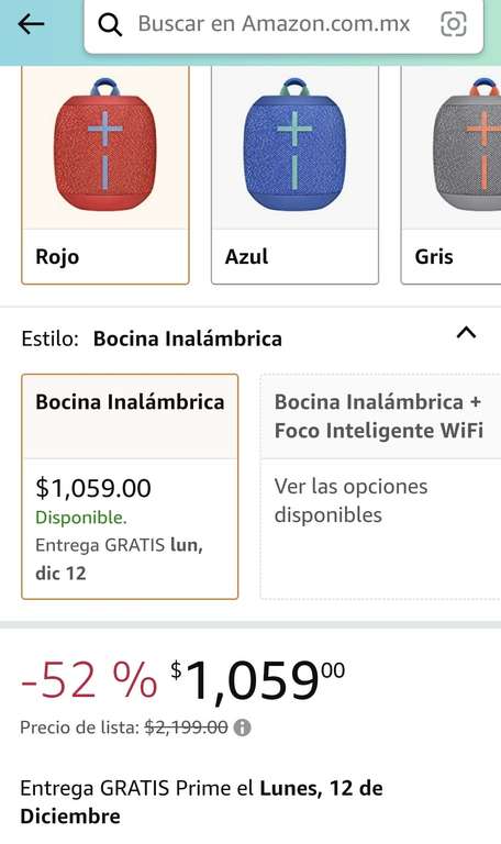 Amazon: BOCINA WONDERBOOM 2 $934 SOLO EN COLOR ROJO