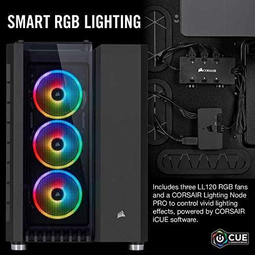 Amazon: Corsair Crystal Series 680X RGB de Alto Flujo de Aire Templado ATX Smart Case Negro