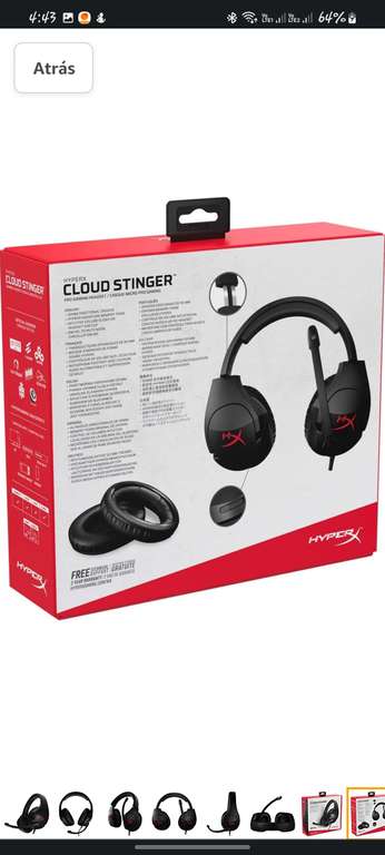 Amazon: Headset Audífonos HyperX Cloud Stinger