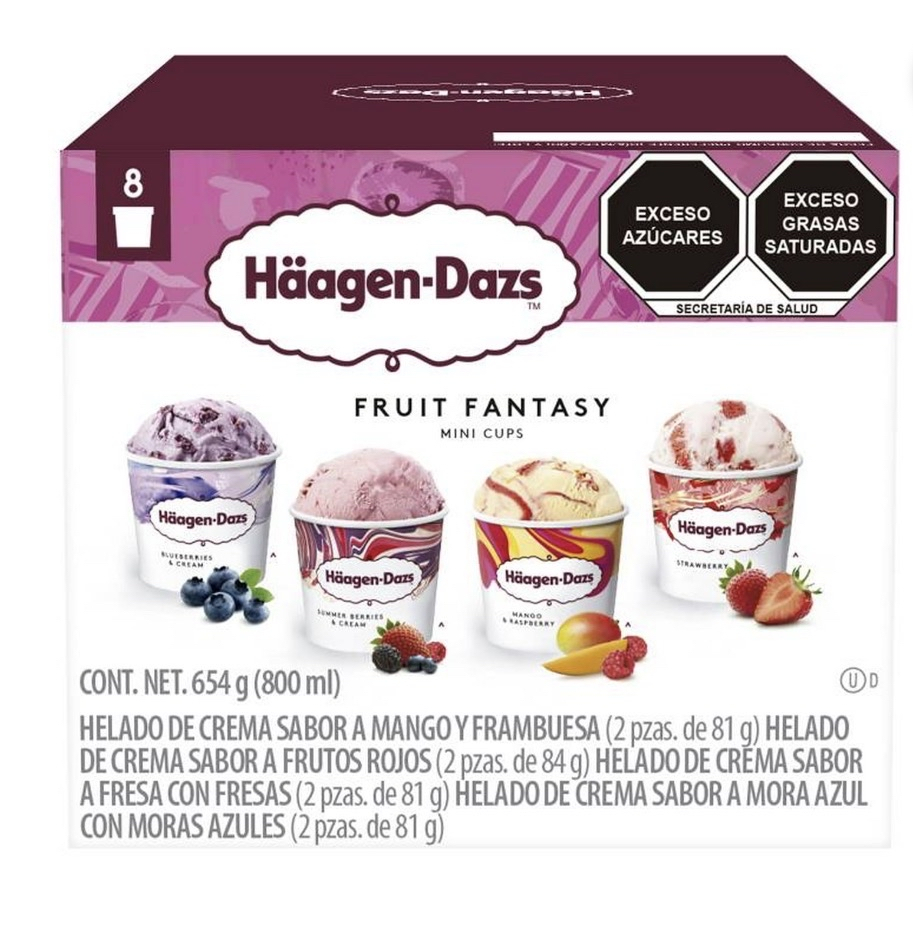 Sam's Club:| Häagen Dazs Fruit Fantasy Pack con 8 Minicups