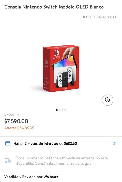 Walmart: Nintendo Switch OLED (Paypal + HSBC Digital 12 MSI)