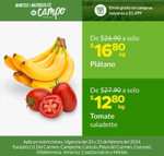 Soriana: Martes y Miércoles del Campo 20 y 21 Febrero: Jitomate $12.80 kg • Plátano $16.80 kg