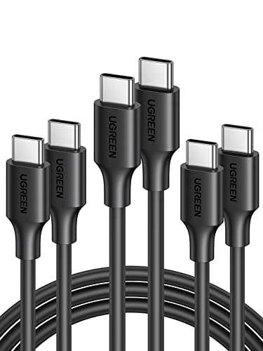 Amazon: UGREEN Cable USB C Carga Rápida Tipo C 2M, 3 Unidades 60W PD Carga Rapida 20V/3A