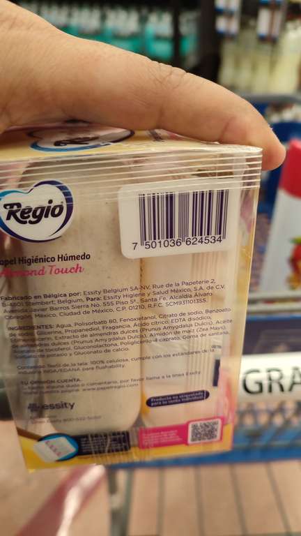 Walmart: Papel higiénico húmedo Regio Almond Touch