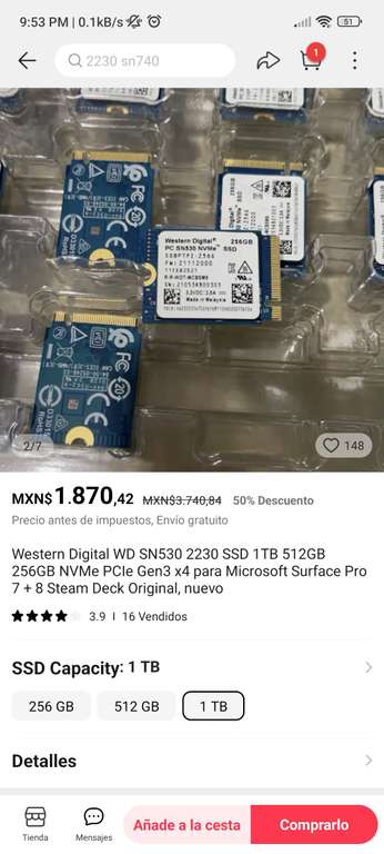 Aliexpress: WD SN530 SSD 1TB
