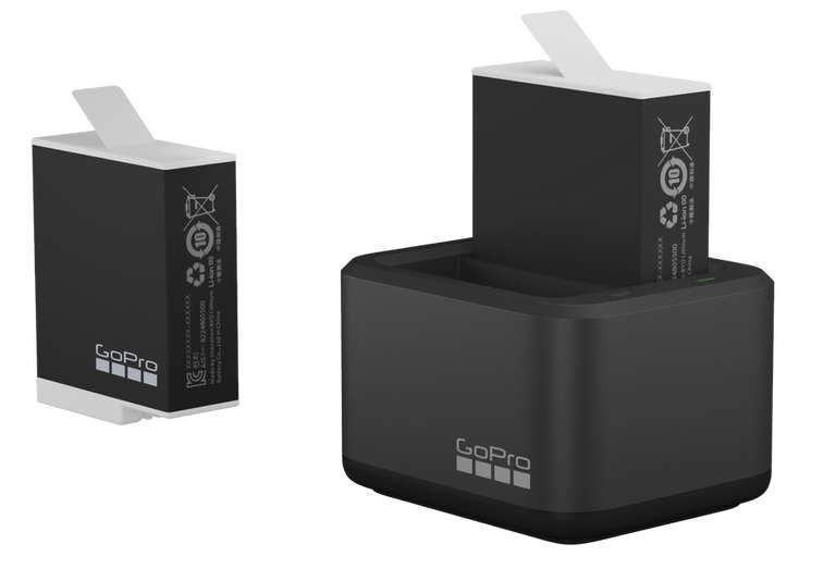 GoPro: Cargador de batería dual y baterías Enduro para HERO11 Black, HERO10 Black, HERO9 Black