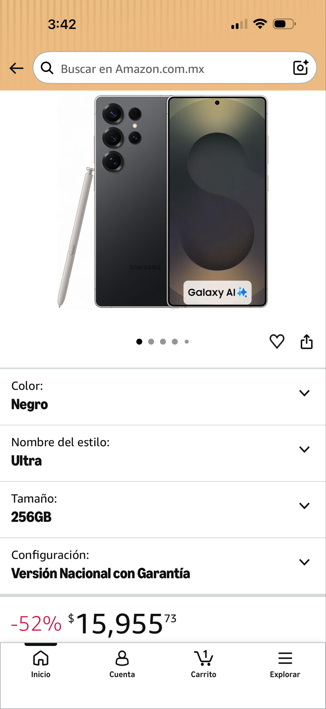 Amazon: Samsung Galaxy S25 Ultra 256 gb (con bonificación Banorte)