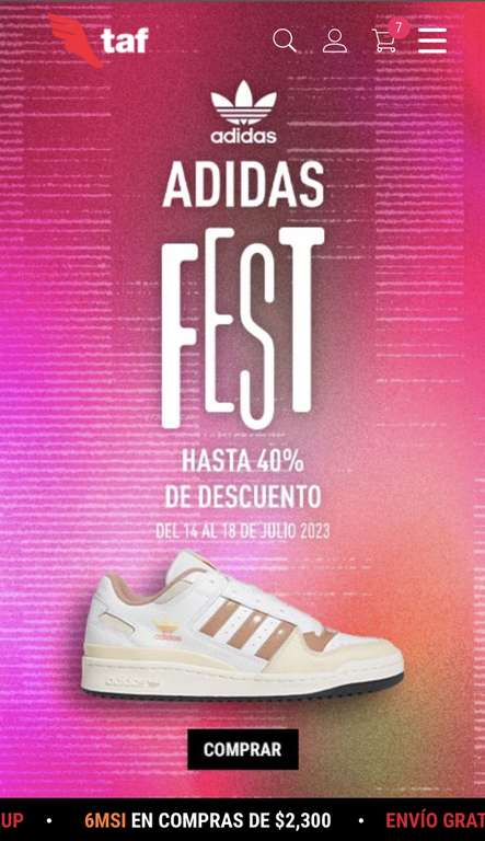 TAF: Adidas Fest - Descuento de hasta 50% en varios modelos Adidas