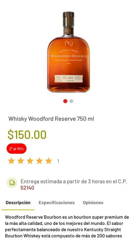 Soriana: Whisky Woodford