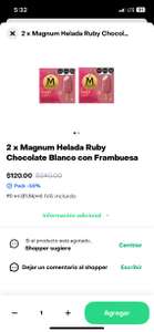 Rappi: (Chedraui) 6 paletas magnum ruby - Guadalajara