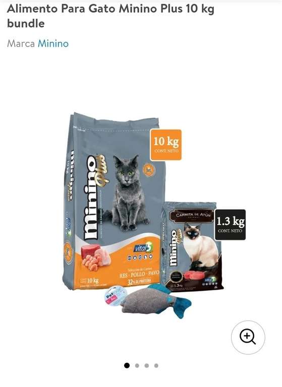 Walmart: Alimento Para Gato Minino Plus 10 kg bundle