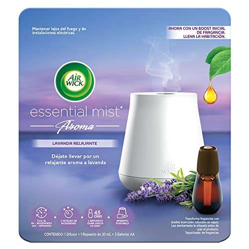 Amazon: Air Wick Essential Mist Difusor + Repuesto Lavanda