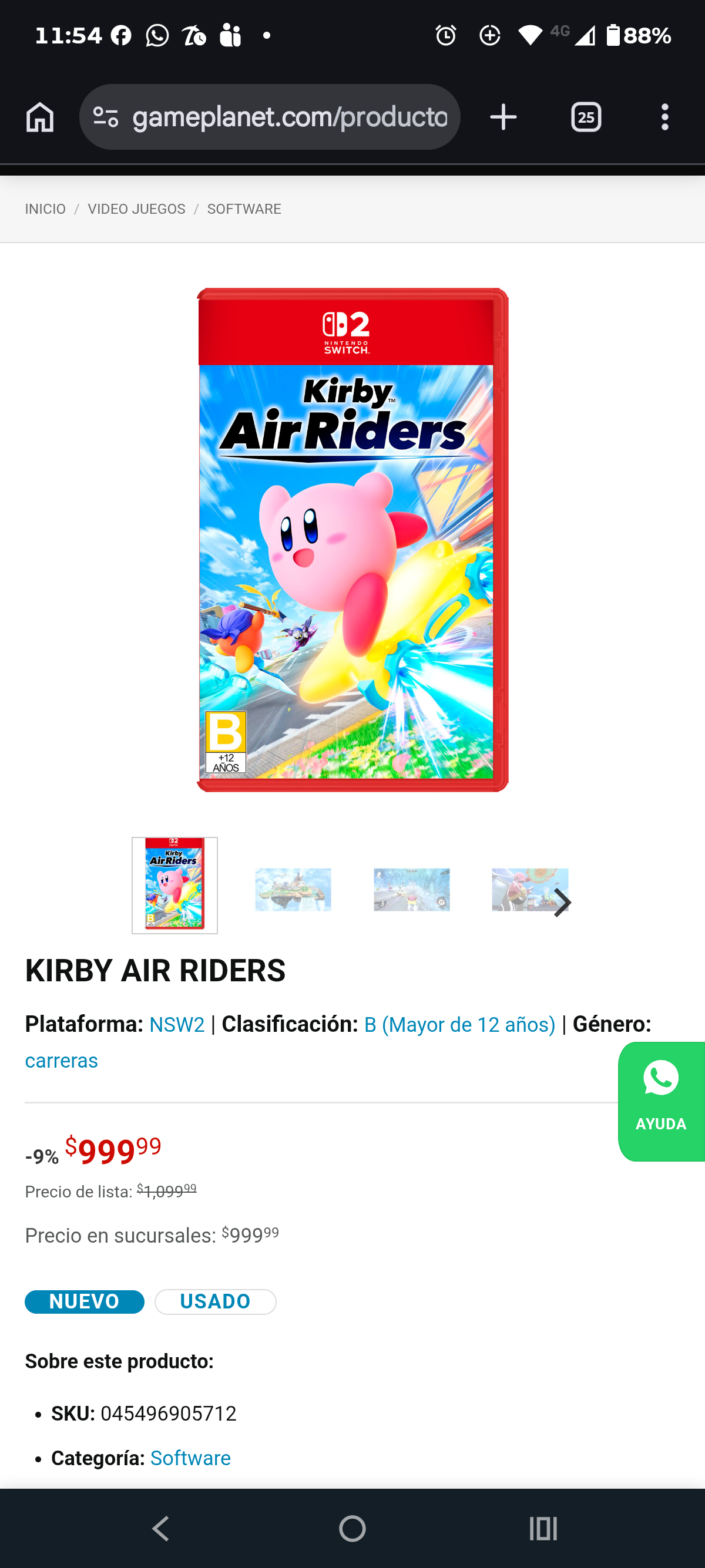 Game Planet: juego Kirby Nintendo Swich 2;