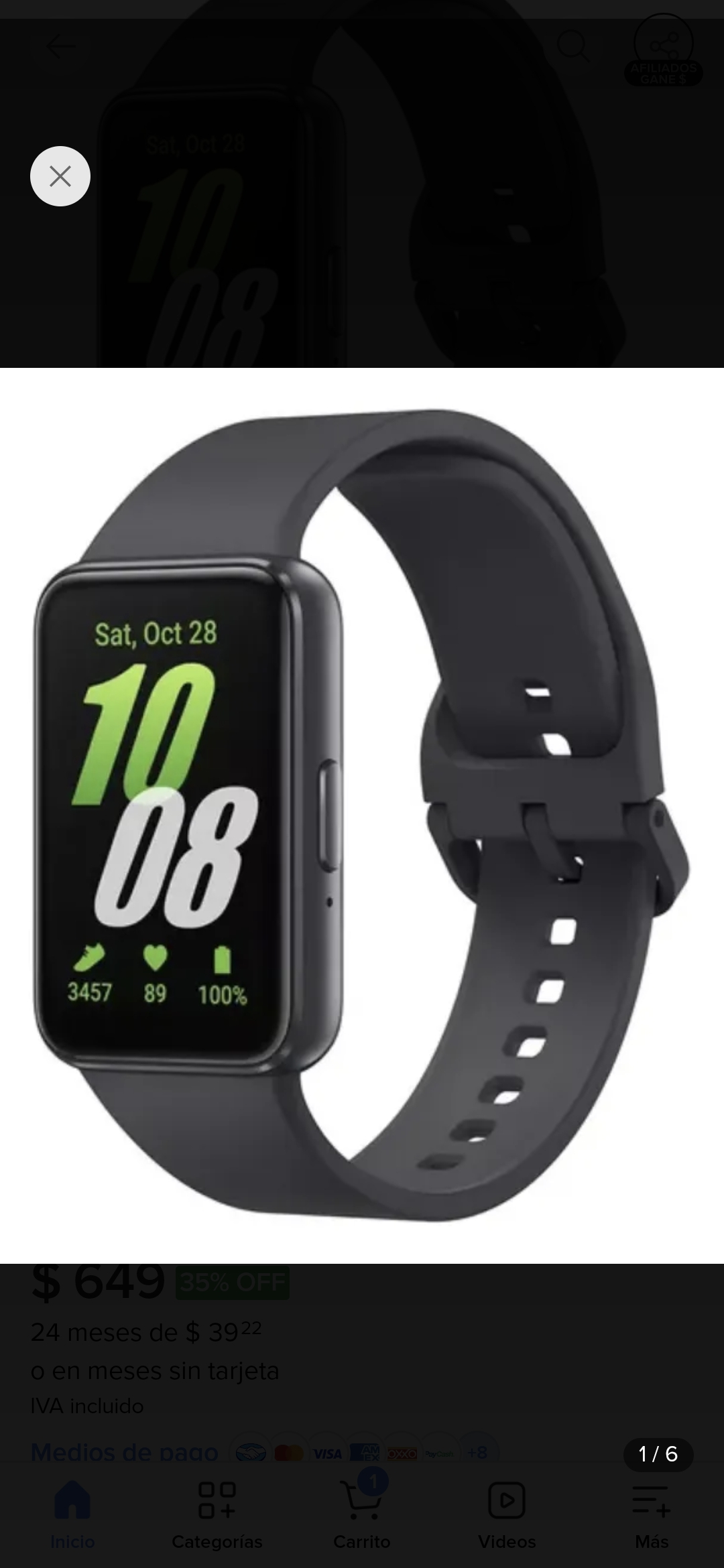 Mercado Libre: Smartwatch Samsung Galaxy Fit 3 16 Mg Rom 256 Mg