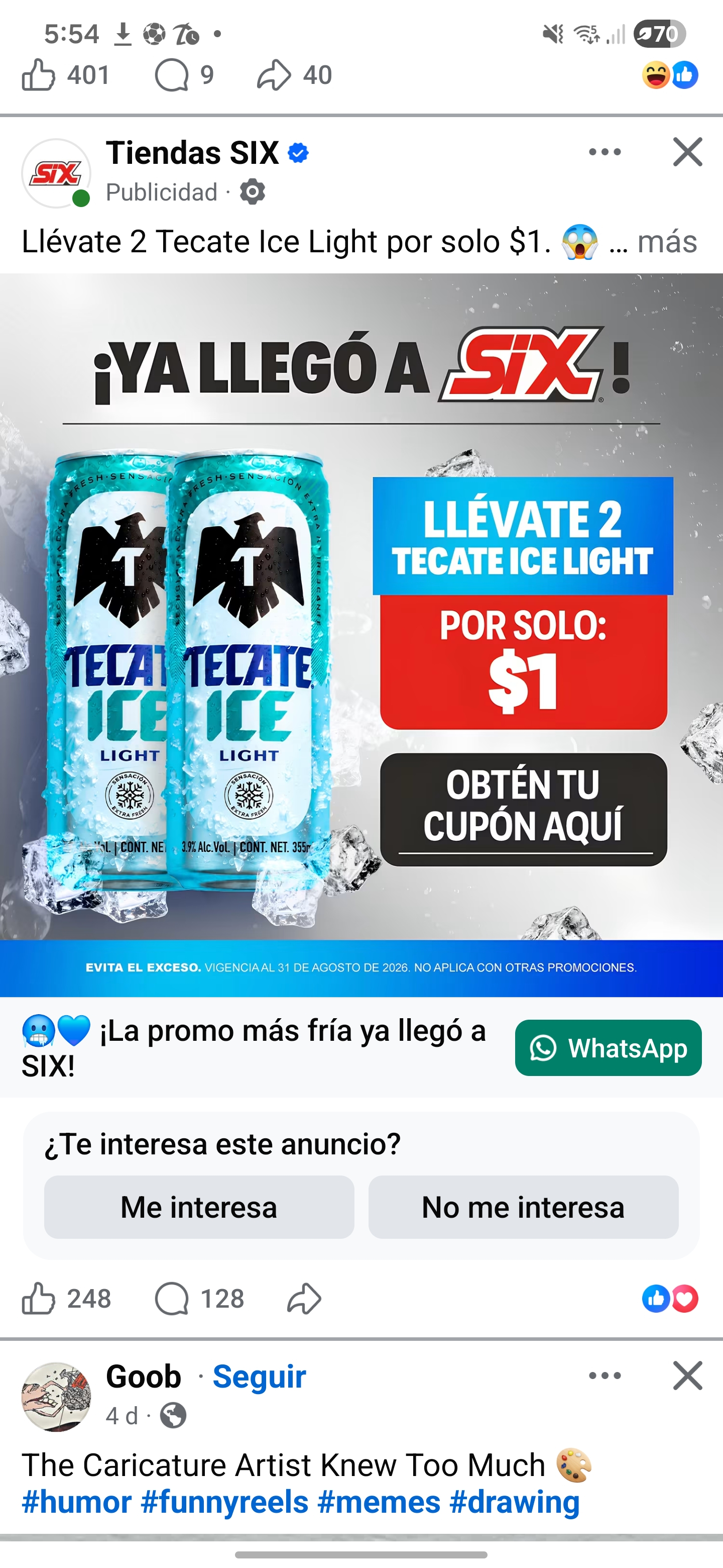 Tecate Ice Light 2 por $1