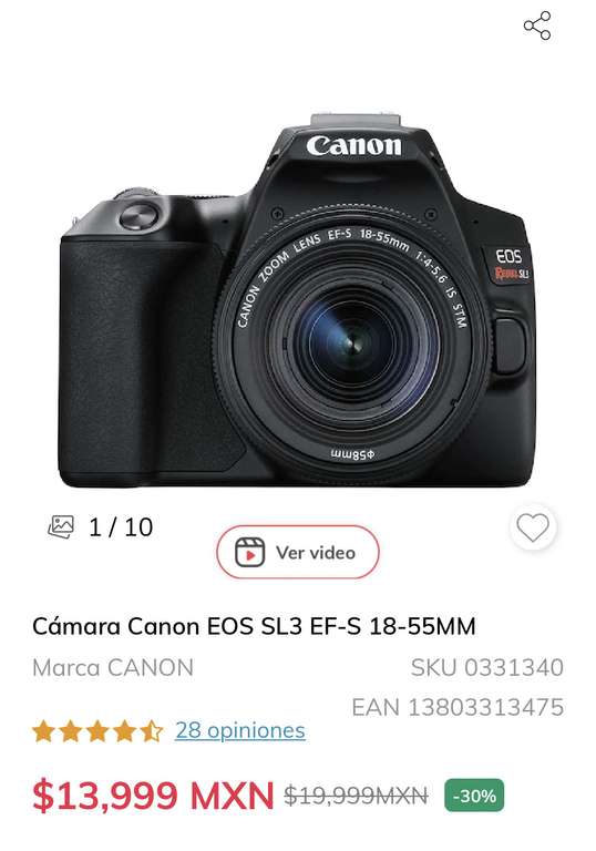 Sanborns Canon EOS SL3