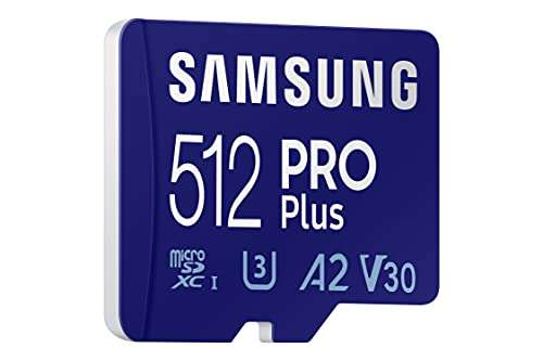 Amazon: SAMSUNG Pro Plus + Reader 512GB microSDXC hasta 160MB/s UHS-I, U3, A2, V30, Full HD y 4K | Precio al momento de pagar
