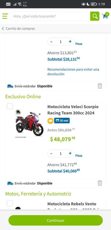 Sam's Club: Motocicleta Veloci Scorpio Racing Team 300cc 2024