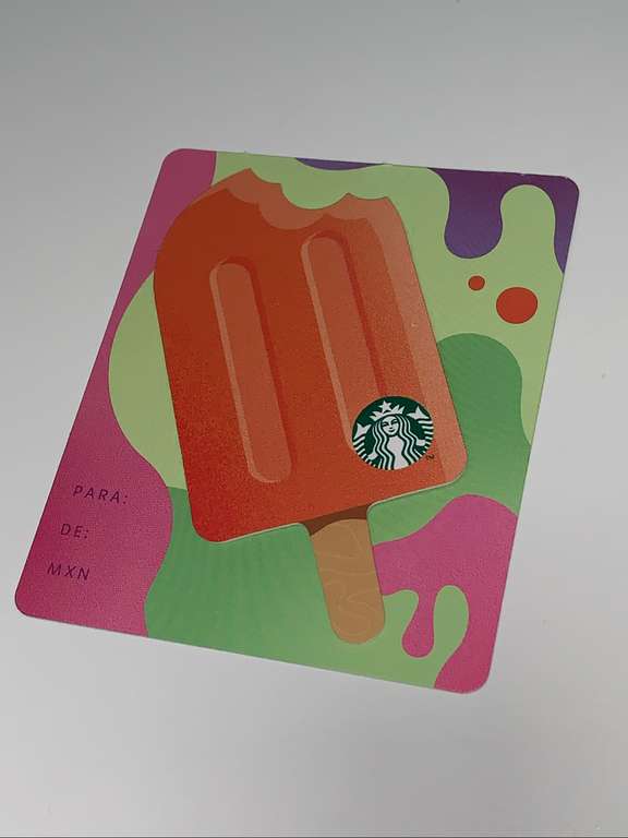 Starbucks: Bebida Grande (participante) gratis al activar la Popsicle Card con $250 o más