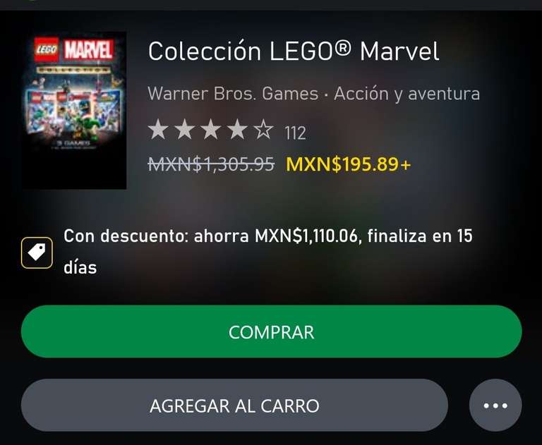Xbox | Lego Marvel: Colección.