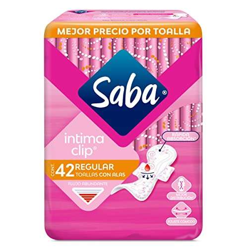 Amazon Saba Intima Clip toallas femeninas 42 pz