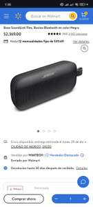 Walmart: Bose SoundLink Flex, Bocina Bluetooth en color Negro
