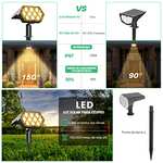 Amazon: Focos Solares, 92 Luces LED Iluminación para Exteriores, IP67 Resistente al Agua | Cupón del vendedor