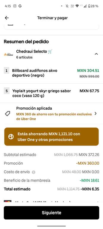 Audífonos oseos Billboard casi gratis con cupón de Uber one en Chedraui toreo