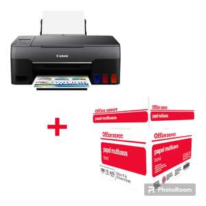 Office Depot: Canon Pixma G2160 Tinta Continua + Caja Papel Office 2500 Hojas